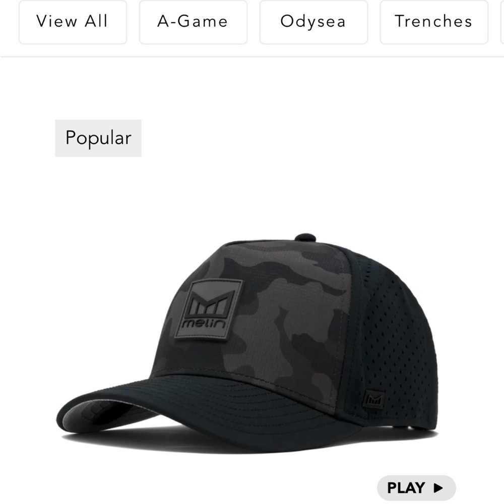 Melin Black Camo Odysea Stacked Hydro  Hat